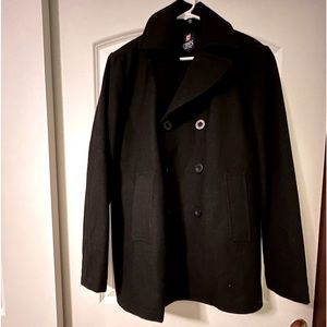 Chaps est 1978 wool coat Medium black